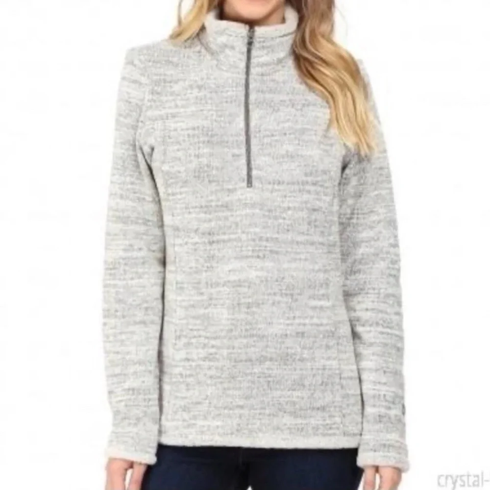 Kuhl Alaska‎ 1/4 Zip Fleece Lined Pullover Gray Cream Outdoors Women’s Small